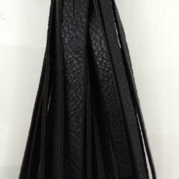 Jack Rogers Tassel Key Fob Key Chain Bag Purse Tassel Charm Black - Picture 4 of 5